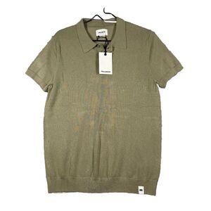 Pull & Bear Men's Short Sleeve Polo Shirt Green‎  Medium NWT